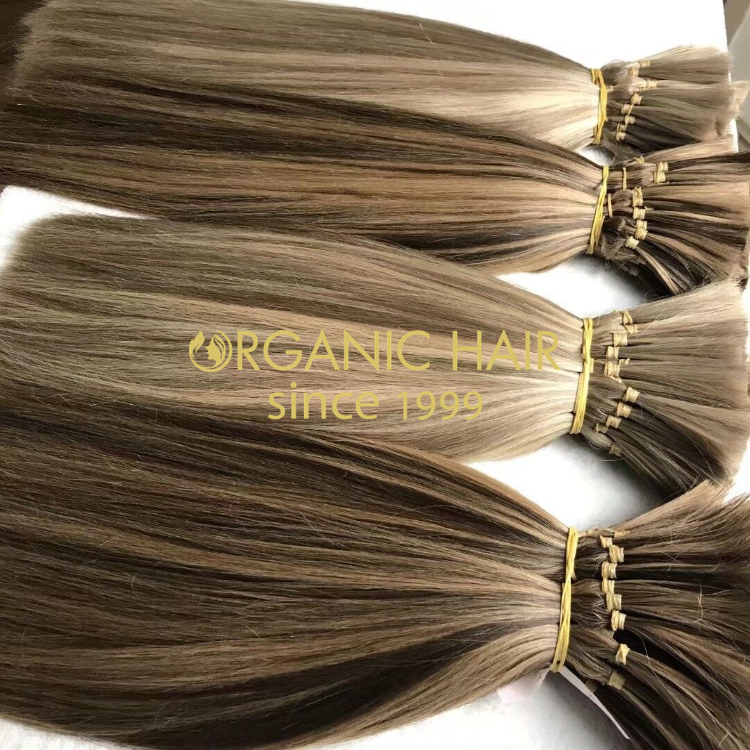 Cuticle intact hand tied wefts detail and raw material A170